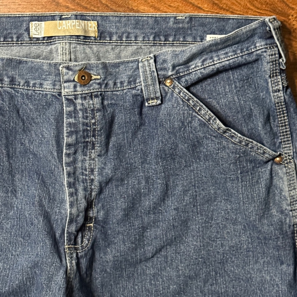Vintage Lee Dungarees Carpenter Jeans Mens 40x34 33 Inseam Loose Fit Y2K Denim